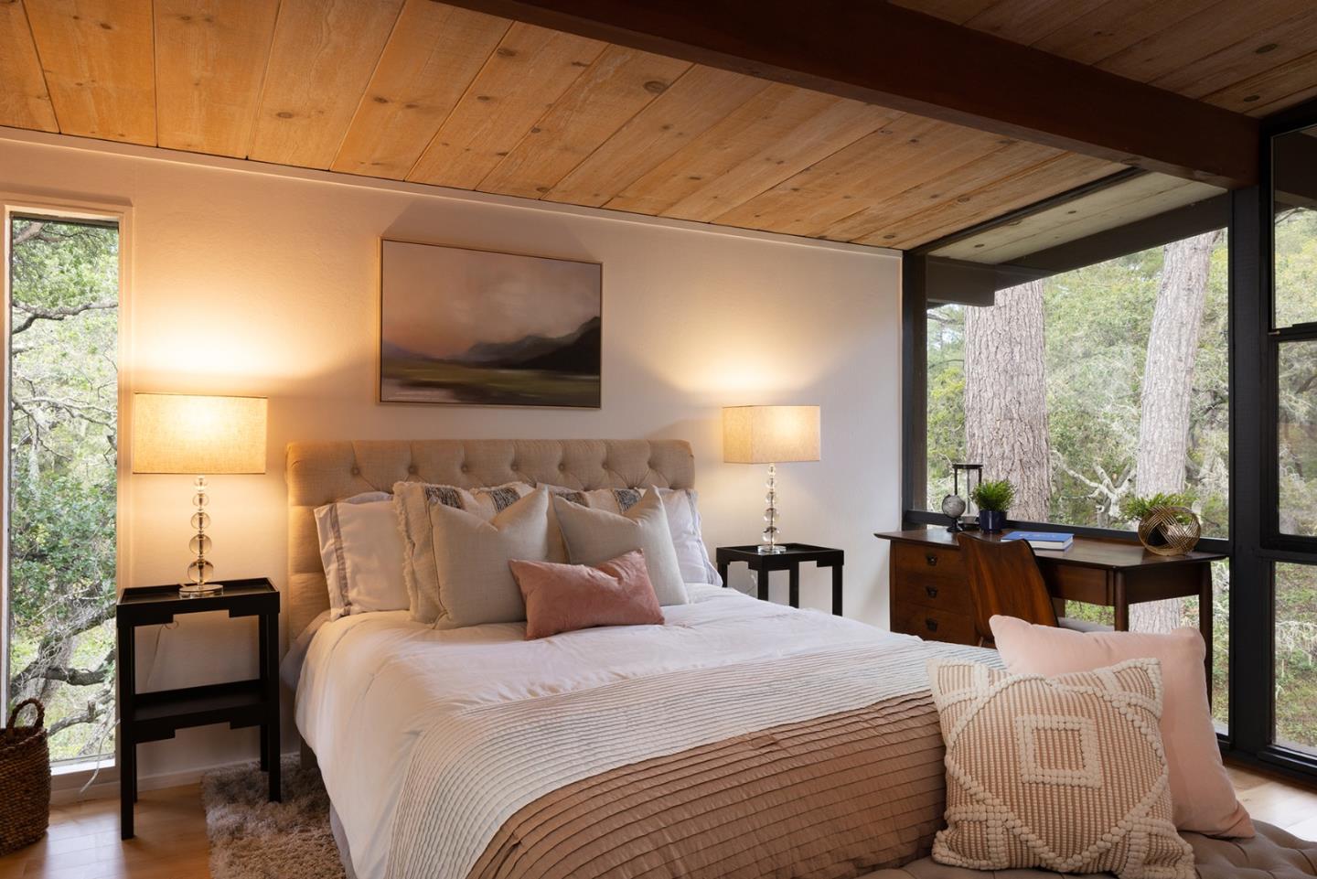 4145 Segunda Drive Carmel, CA 93923 - Photo 14 of 30 a bedroom with a bed and wooden floor