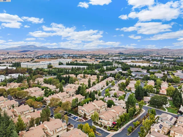 an aerial view of a city