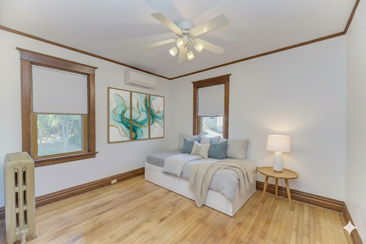 8611 Archer Avenue Willow Springs, IL 60480 - Photo 14 of 37 a bedroom with a bed and a window