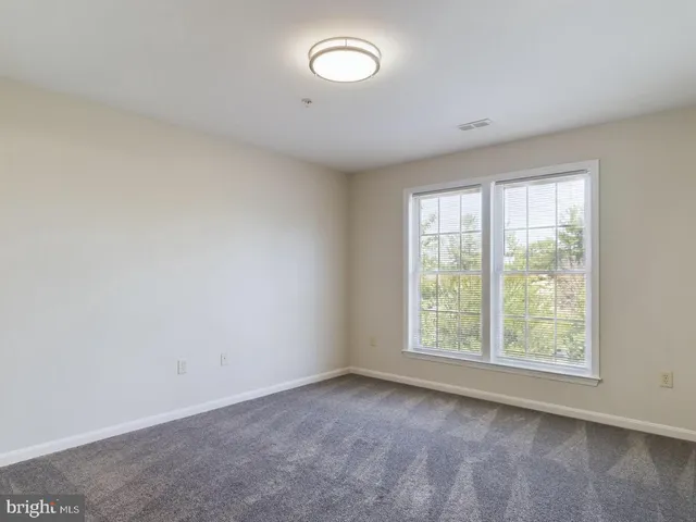 an empty room with a door