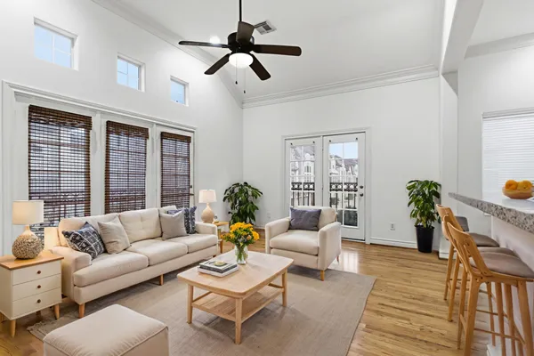 a kitchen with stainless steel appliances granite countertop a refrigerator stove and microwave