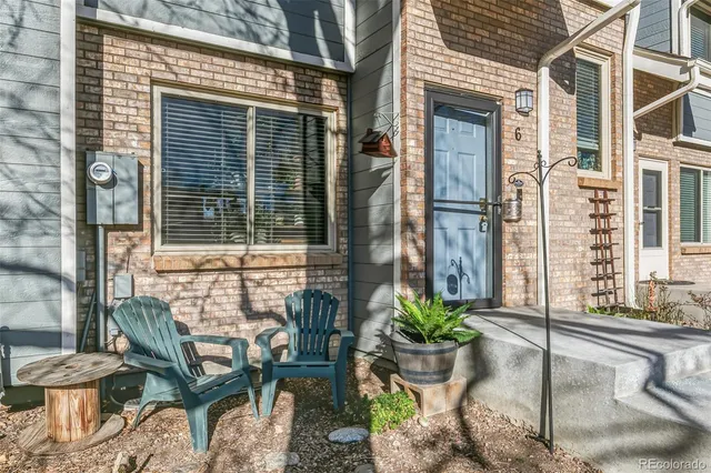 a view of an outdoor seating area
