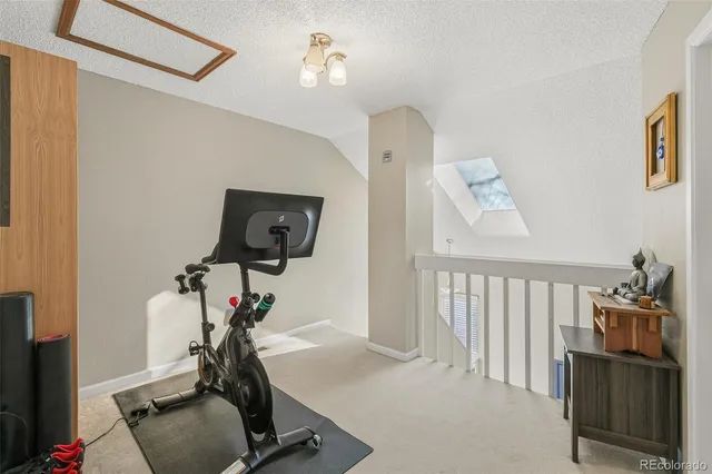 a room with gym equipment