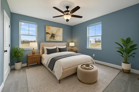 a front view of a house with garage