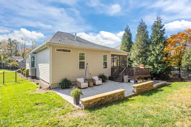 a view of a swimming pool with lounge chair