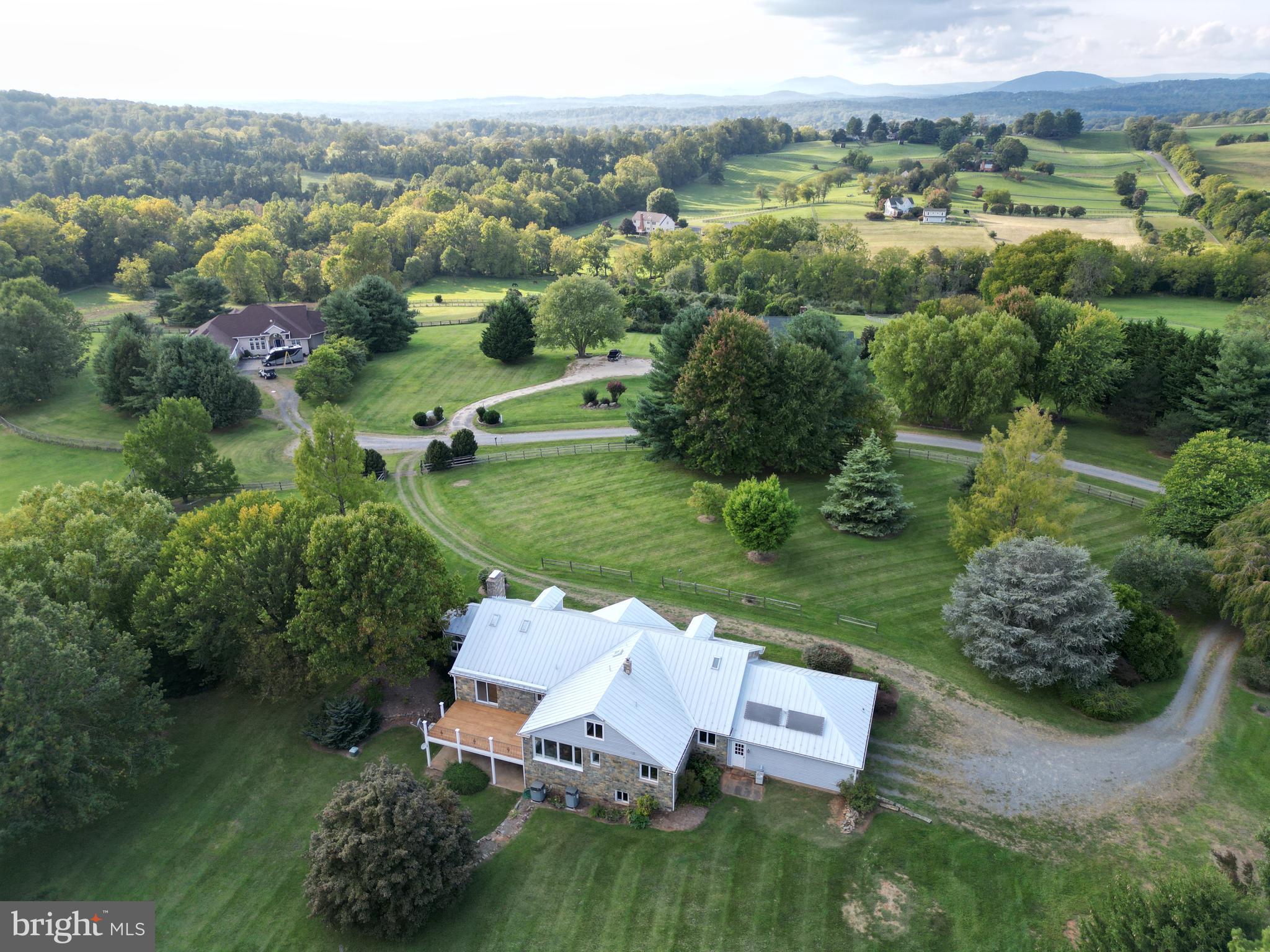 8313 Stable Gate Road Warrenton, VA 20186 - Photo 4 of 80 Drone looking west. Skyline Drive in the distance