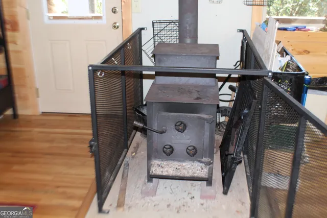 a close view of water heater room