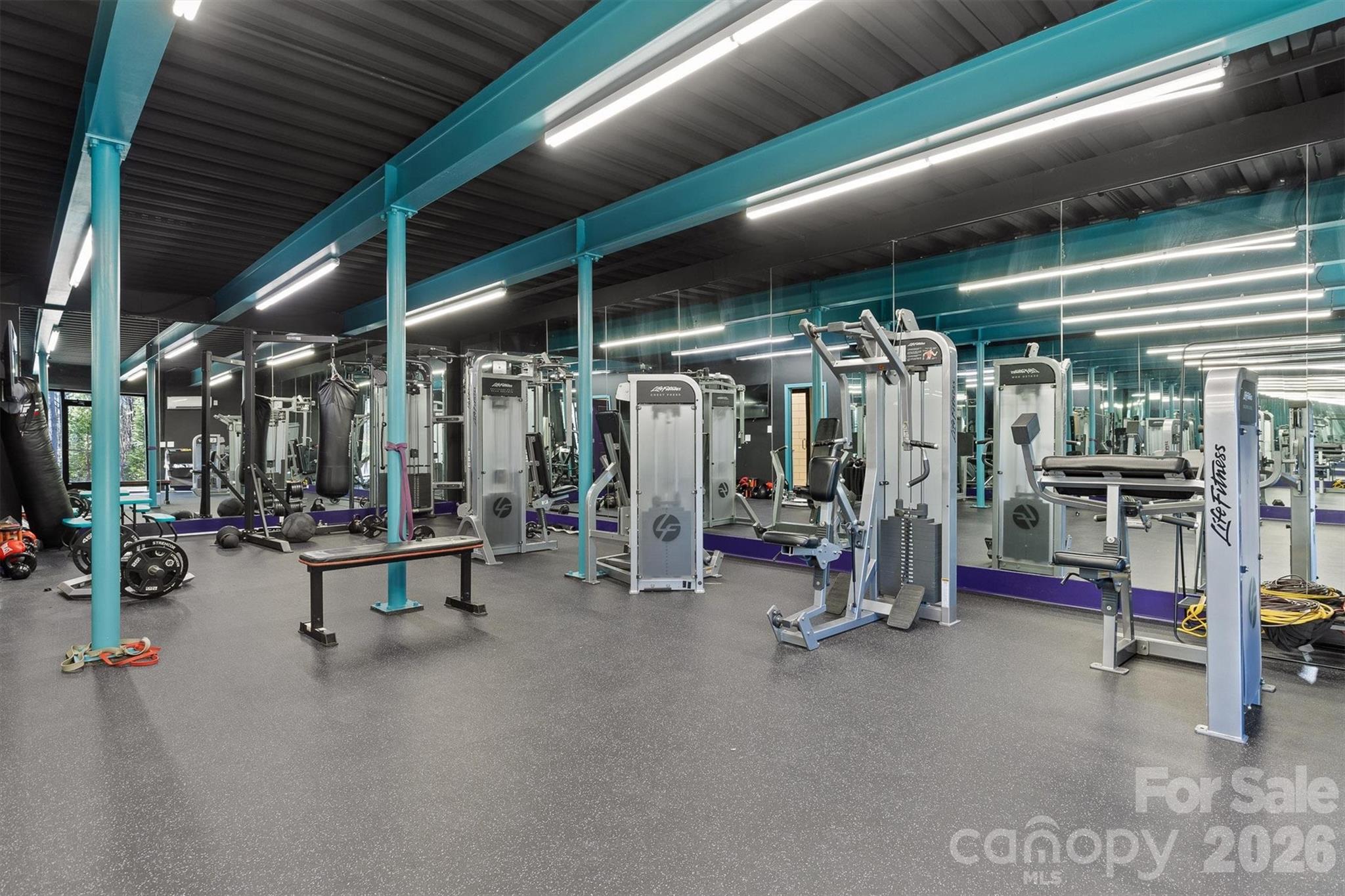 135 Stillwater Road Troutman, NC 28166 - Photo 19 of 43 a view of a room with gym equipment