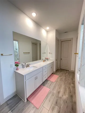a view of a bathroom with a shower