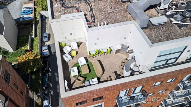 a front view of a multi story building