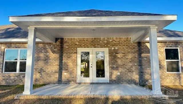 a view of a door of the house