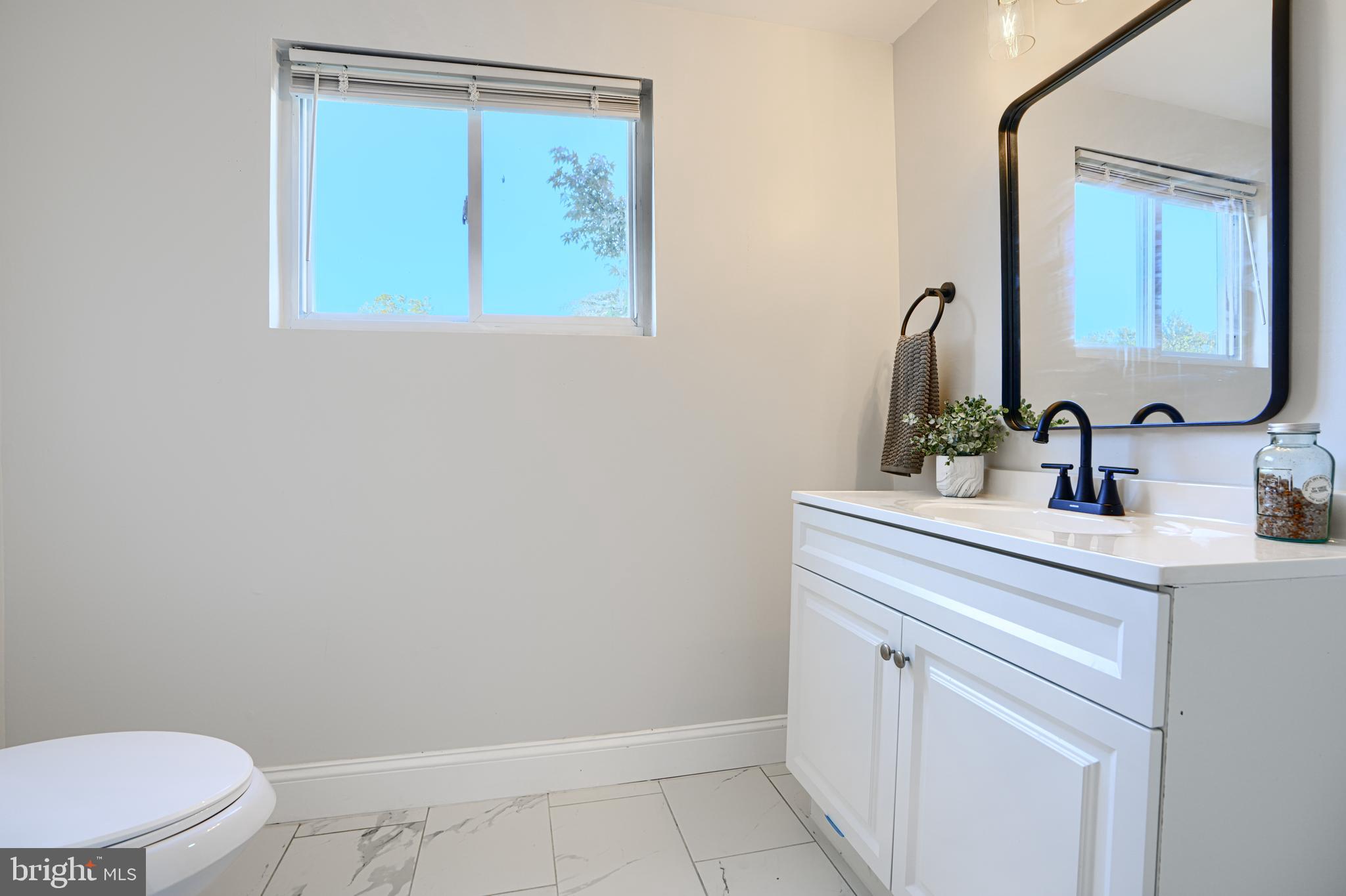 212 North Marlyn Avenue Essex, MD 21221 - Photo 32 of 54 a bathroom with a sink a toilet and mirror
