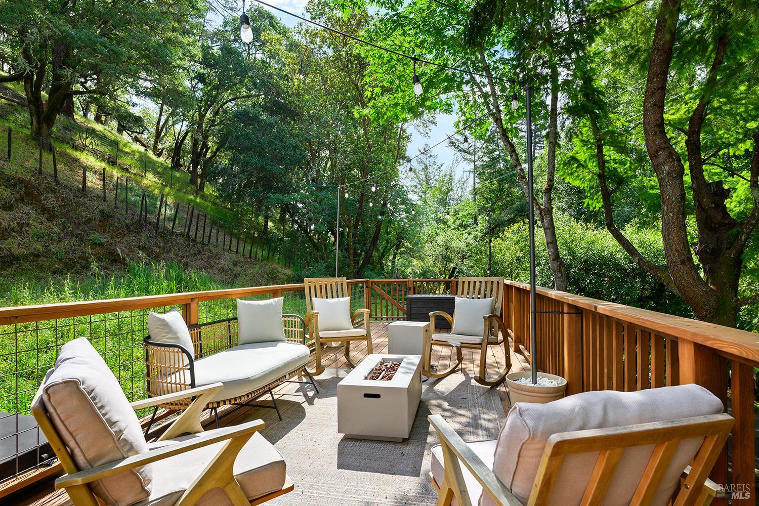 2563 Mill Creek Road Healdsburg, CA 95448 - Photo 28 of 42 a view of a roof deck with furniture