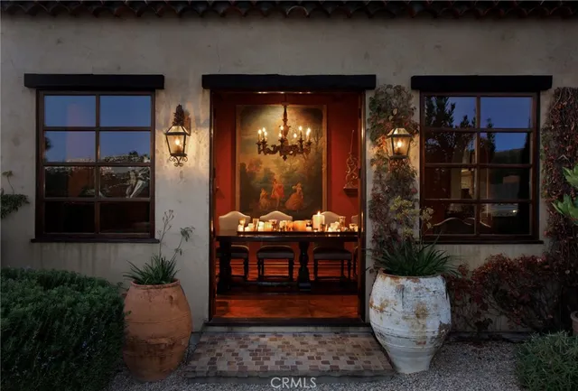 a room with furniture