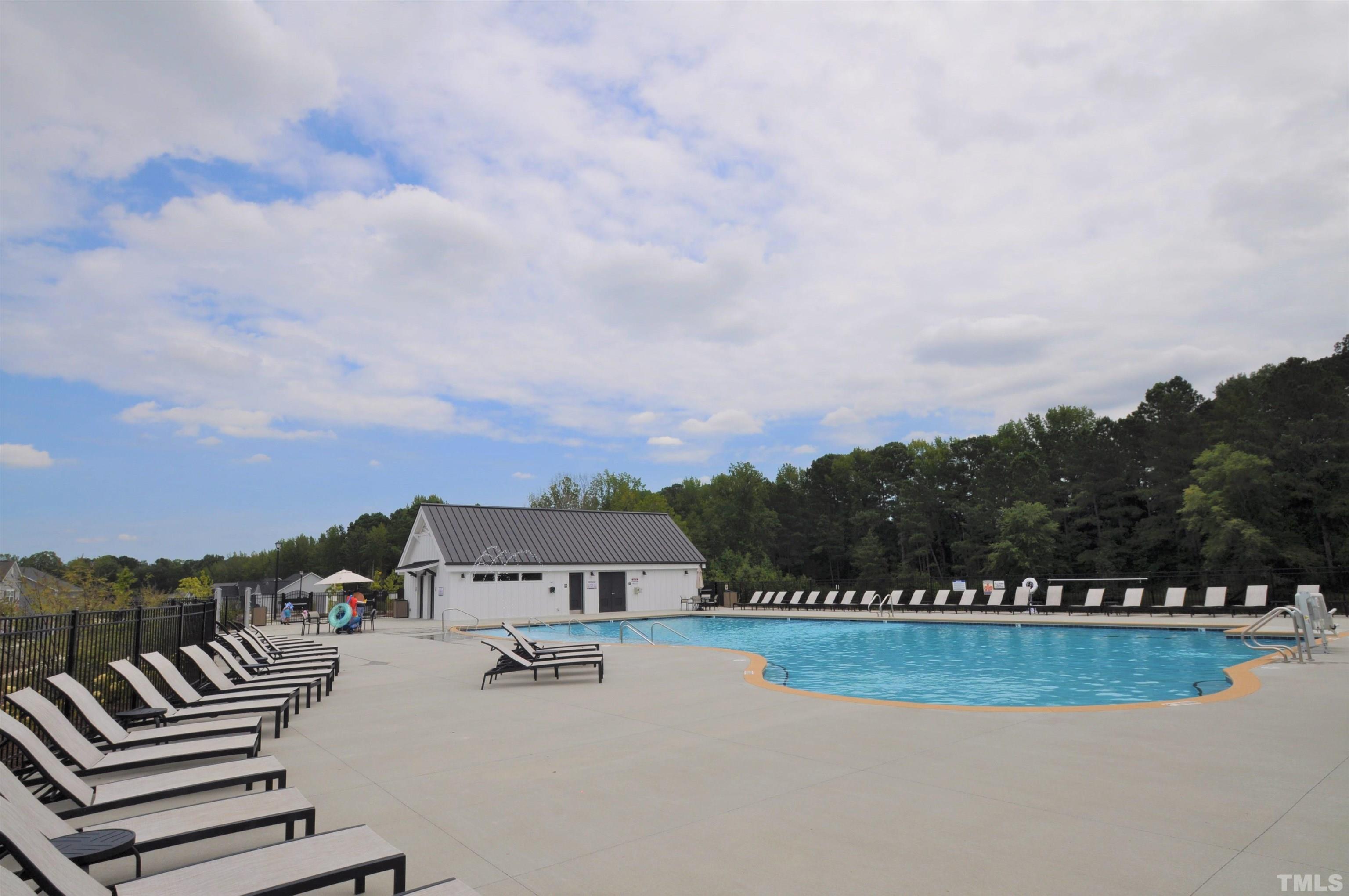 2949 Rise And Shine Road Apex, NC 27523 - Photo 44 of 49 a view of a terrace with a garden
