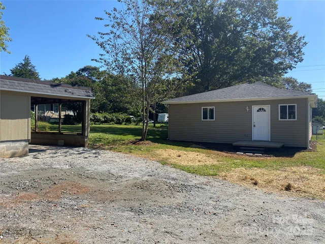 a backyard of a house