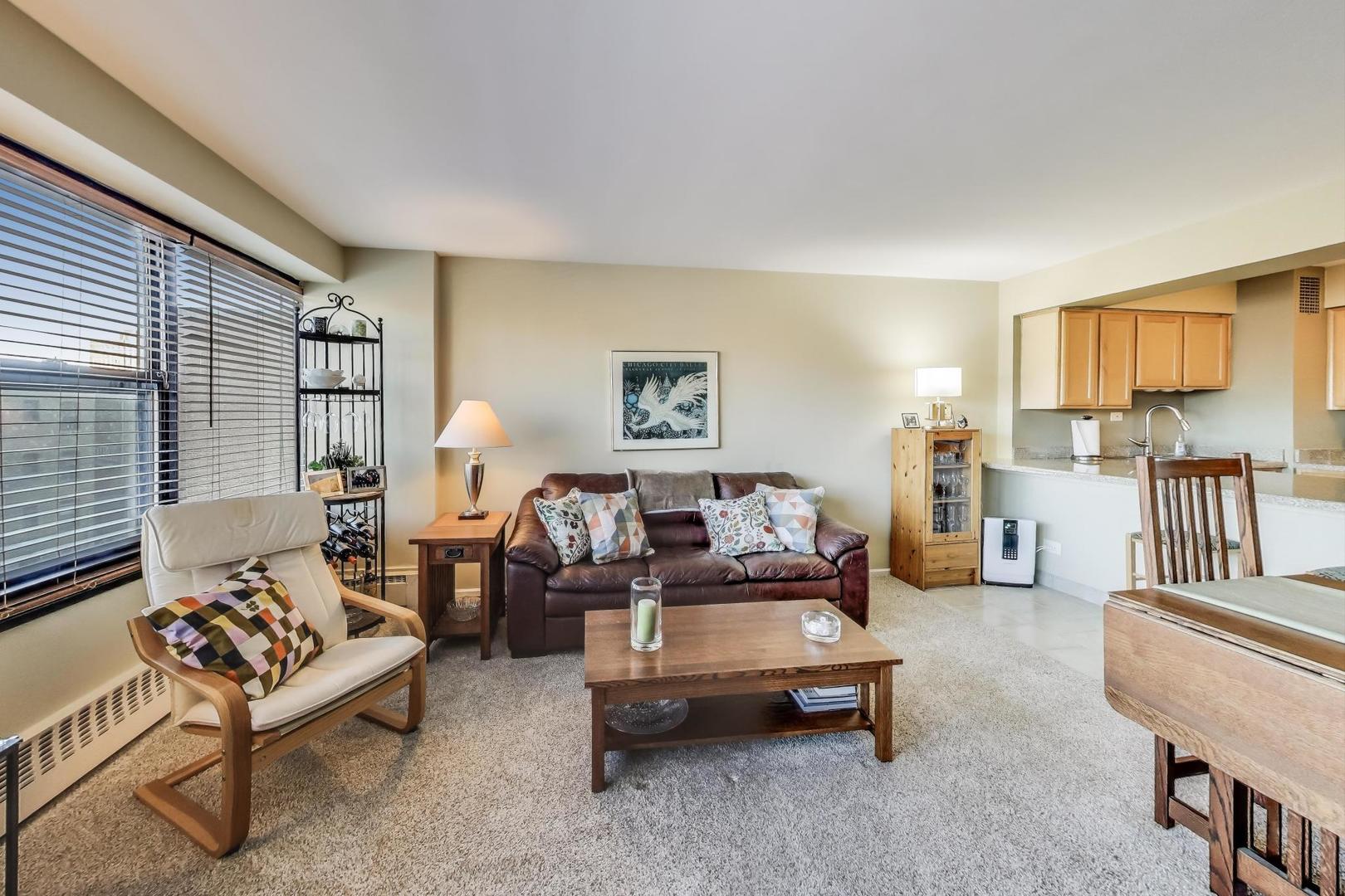 6030 North Sheridan Road, Unit 411 Chicago, IL 60660 - Photo 8 of 20 a living room with furniture and a lamp