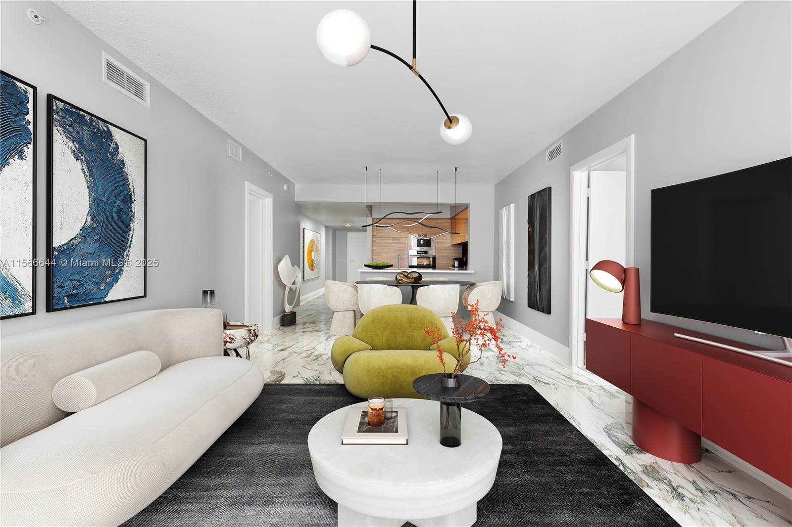 330 Sunny Isles Boulevard, Unit 51103 Sunny Isles Beach, FL 33160 - Photo 2 of 34 a living room with furniture and a flat screen tv