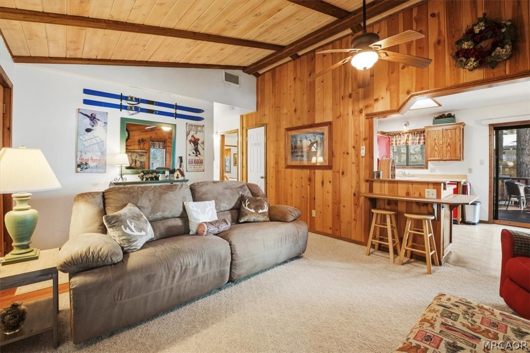 358 Victoria Lane Sugarloaf, CA 92386 - Photo 12 of 38 a living room with furniture a desk and chair with wooden floor