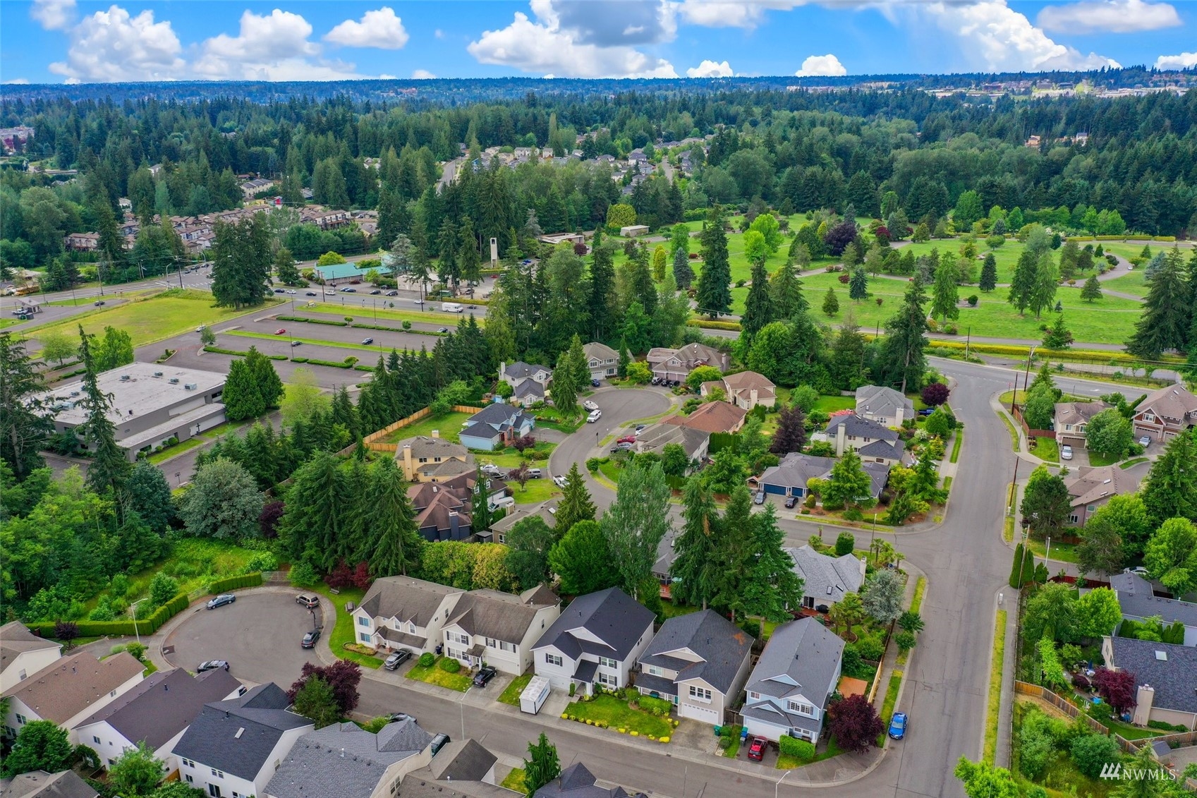 18808 1st Place West Bothell, WA 98012 - Photo 39 of 40 an aerial view of a garden with houses