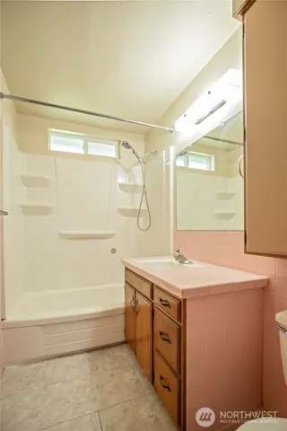 an empty room with a window