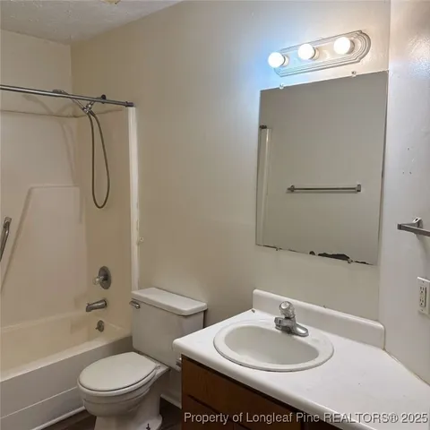 an empty room with a workbench