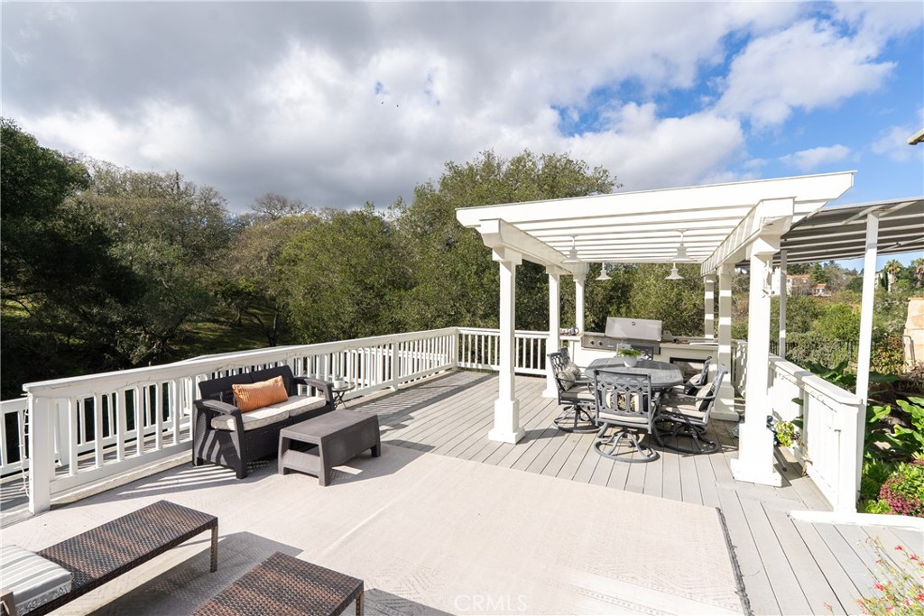 10844 Vista Atascadero Ca Atascadero, CA 93422 - Photo 58 of 74 The deck has a large pergola with lights so you can use it any time of day.