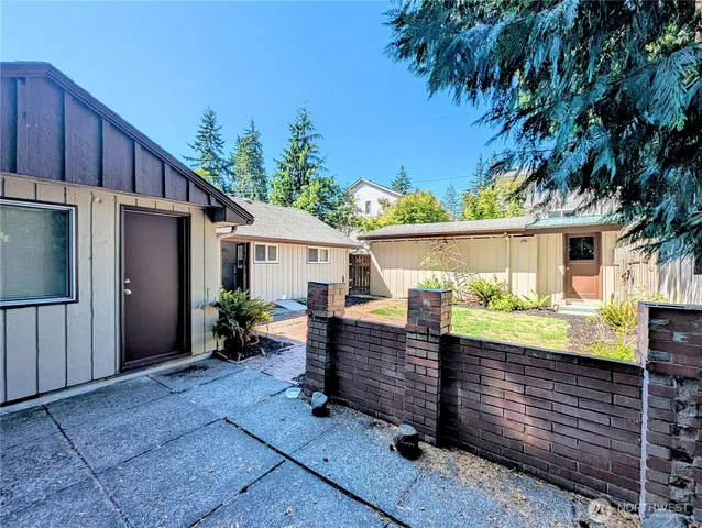 a view of a house with a patio