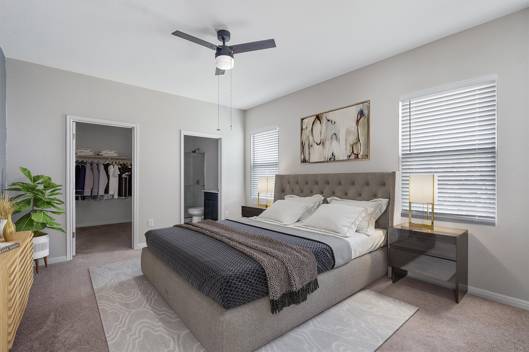 205 Athena Way Jarrell, TX 76537 - Photo 9 of 17 Primary bedroom has been virtually staged