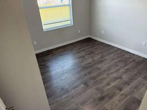 an empty room with a window