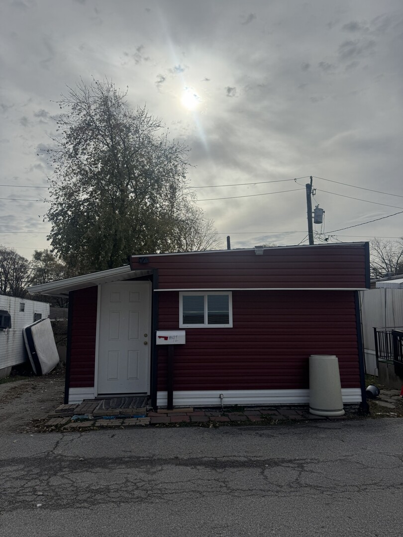 a front view of a house