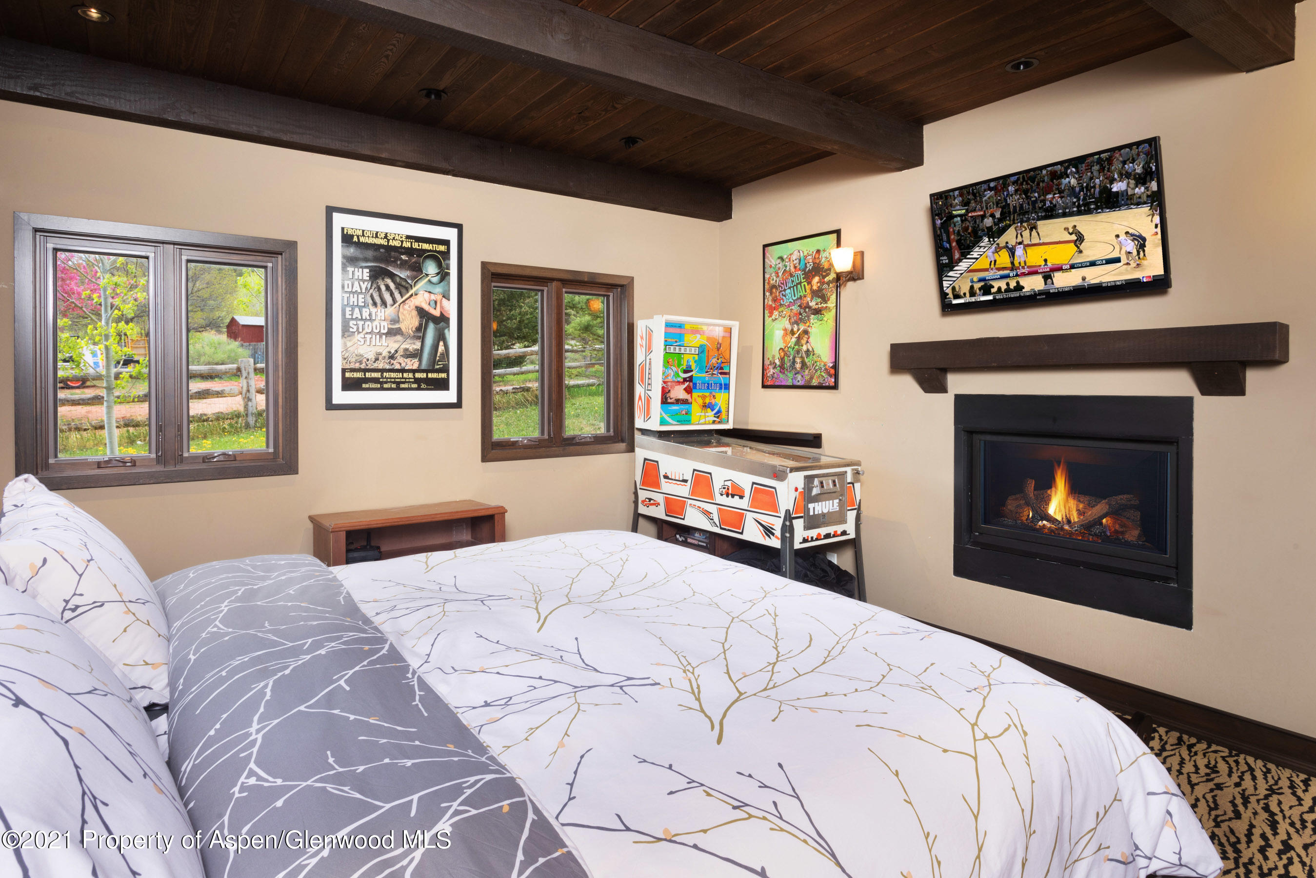 4559 Frying Pan Road Basalt, CO 81621 - Photo 21 of 35 a bedroom with a bed and a fireplace