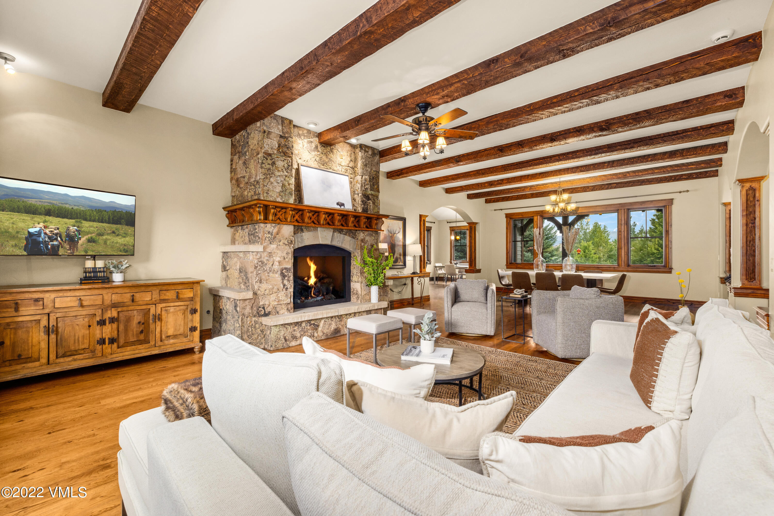 2376 Eagle Ranch Road Eagle, CO 81631 - Photo 5 of 52 a living room with furniture and a fireplace