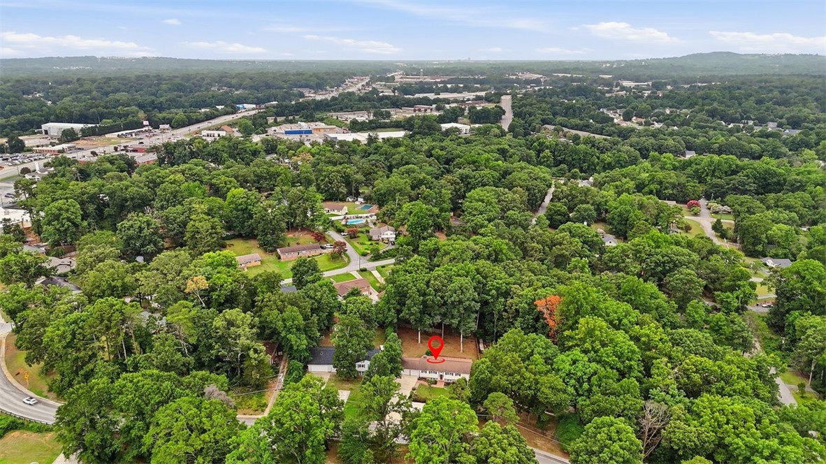 107 Edwards Mill Road Taylors, SC 29687 - Photo 33 of 34 An aerial perspective showcases this residential lot amidst a verdant, well-treed neighborhood.