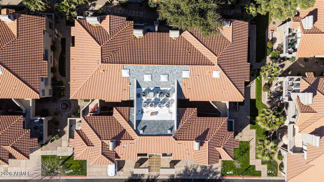 10017 East Mountain View Road, Unit 2091 Scottsdale, AZ 85258 - Photo 41 of 66 drone building overhead