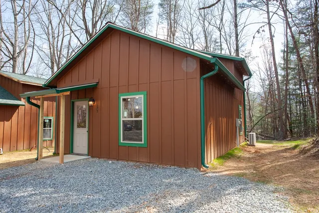 a backyard of a house