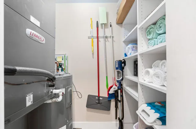 a view of storage and utility room