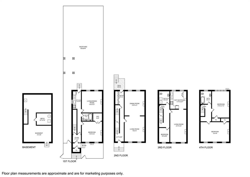 159 Bond Street Brooklyn, NY 11217 - Photo 20 of 20 a black and white photo of a room