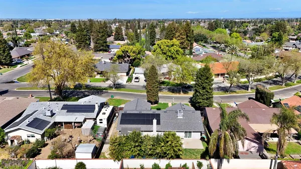 an aerial view of multiple house