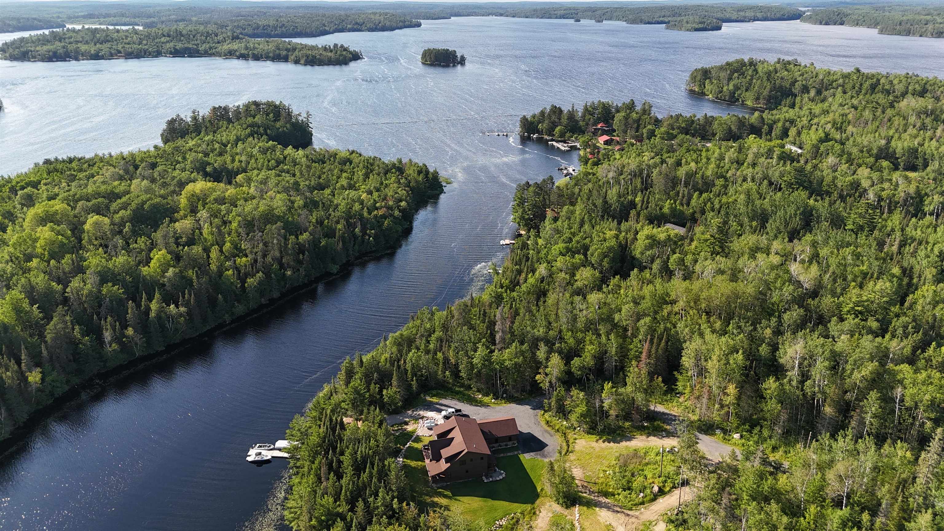 7523 Nelson Road Crane Lake, MN 55725 - Photo 49 of 50 Aerial view featuring a water view and a wooded view
