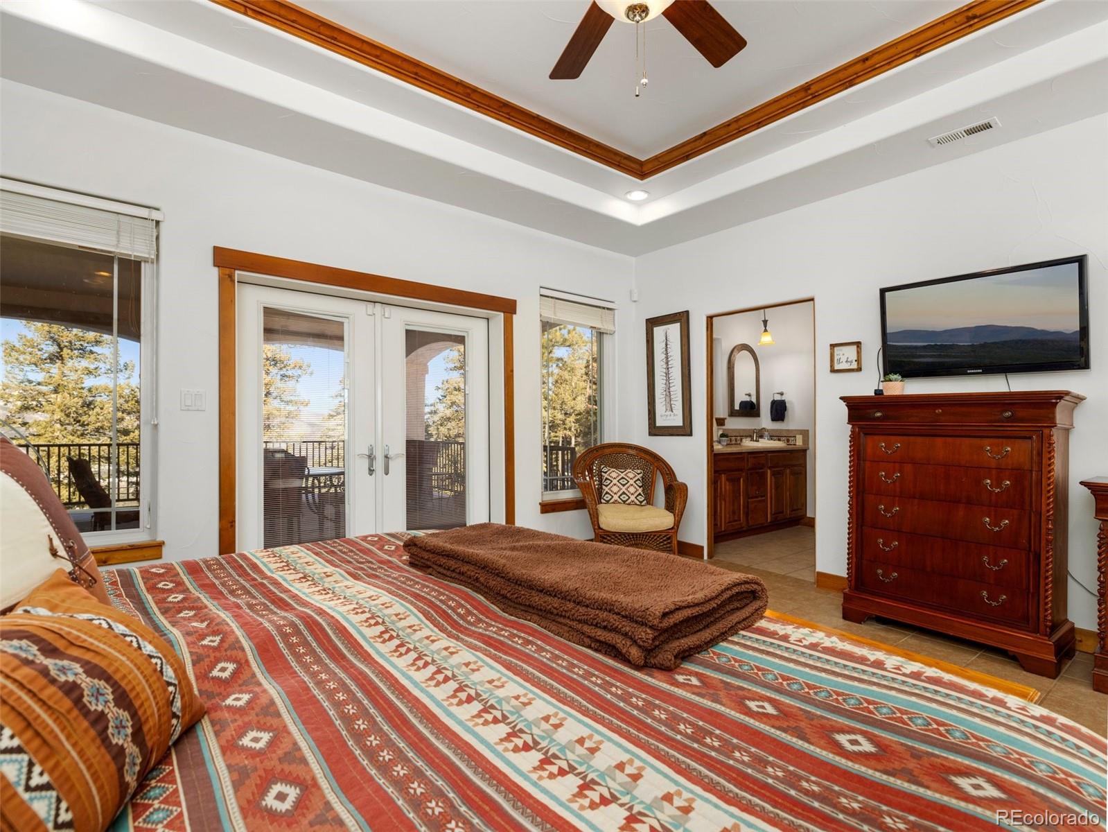 8760 Ridge Road Beulah, CO 81023 - Photo 21 of 33 a bedroom with a bed and a television