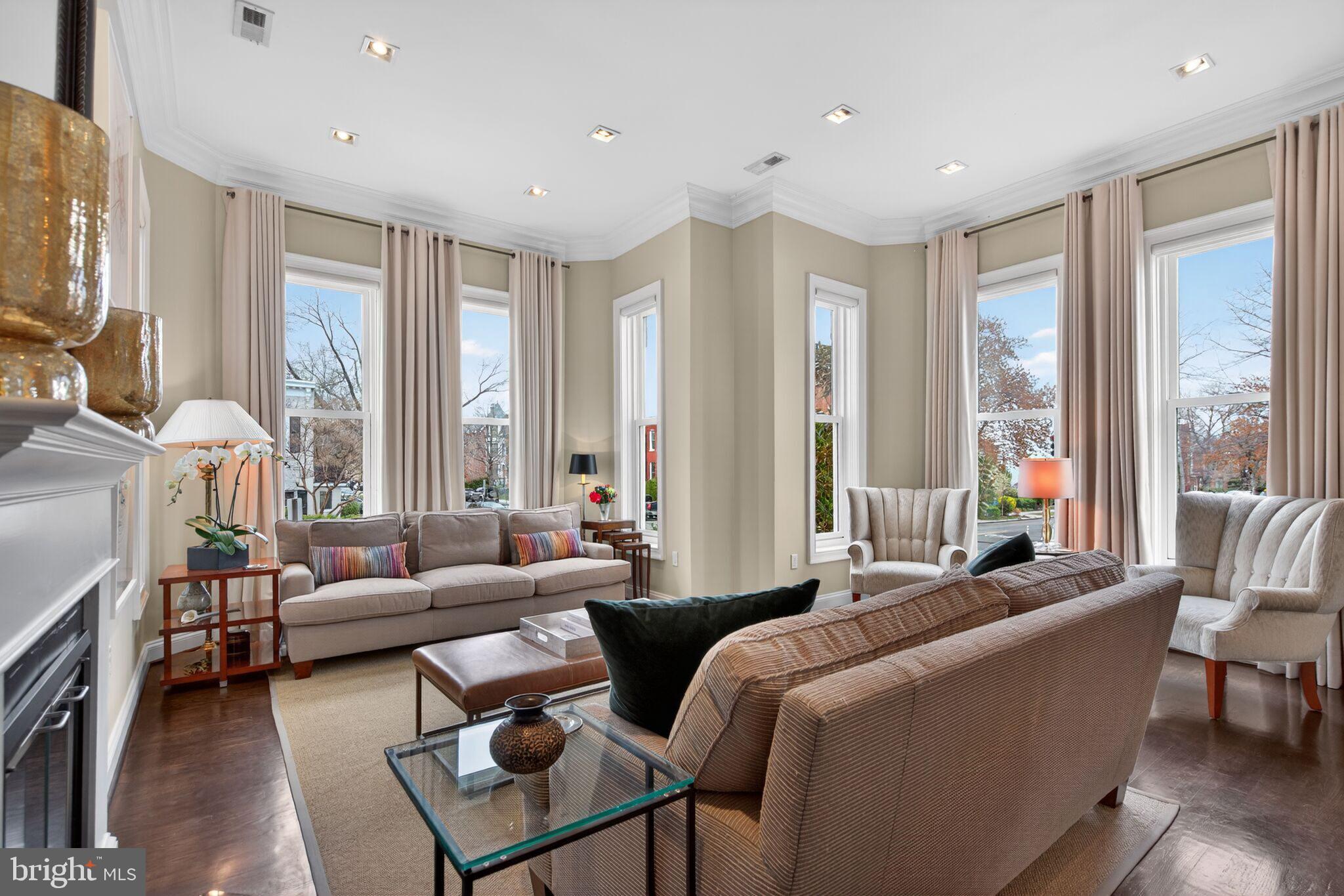 1740 13th Street Northwest Washington, DC 20009 - Photo 4 of 82 Expansive living room with 8 windows.