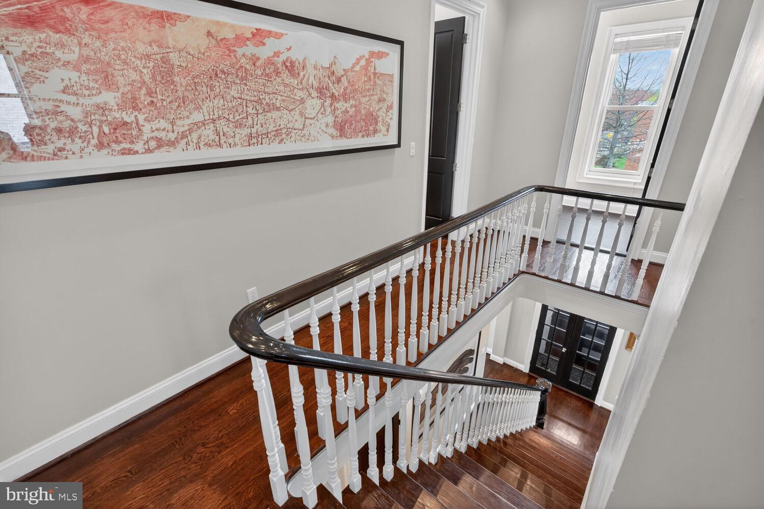 1740 13th Street Northwest Washington, DC 20009 - Photo 44 of 82 a view of staircase with wooden floor