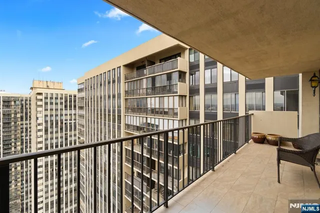 a view of city from balcony