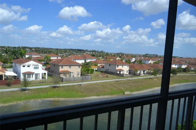 a view of city from a balcony