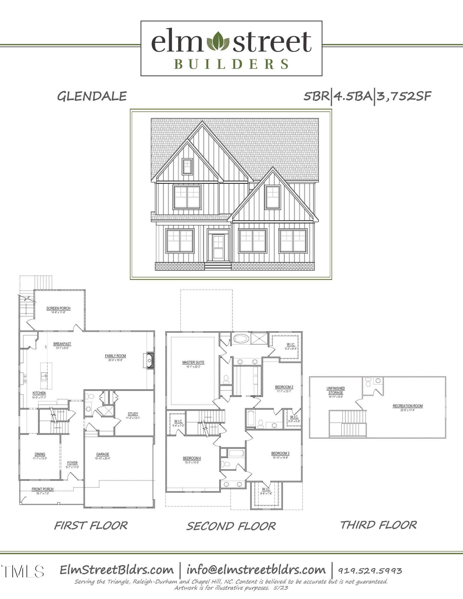 5402 Garrett Road Durham, NC 27707 - Photo 29 of 29 Enclave at Garrett Lot 1 Floor Plan