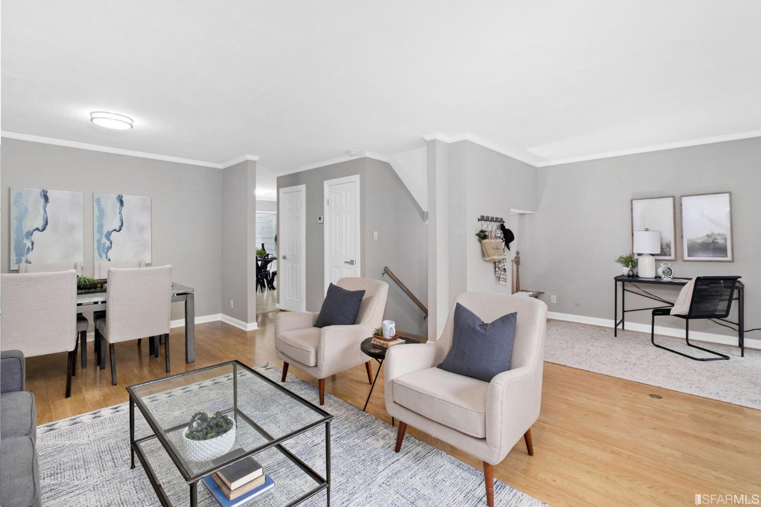 413 Woodminster Drive Moraga, CA 94556 - Photo 7 of 33 a living room with furniture and a wooden floor