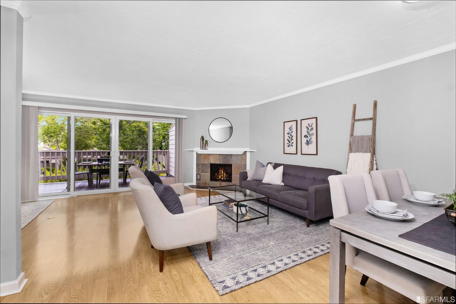 413 Woodminster Drive Moraga, CA 94556 - Photo 9 of 33 a living room with furniture and a fireplace