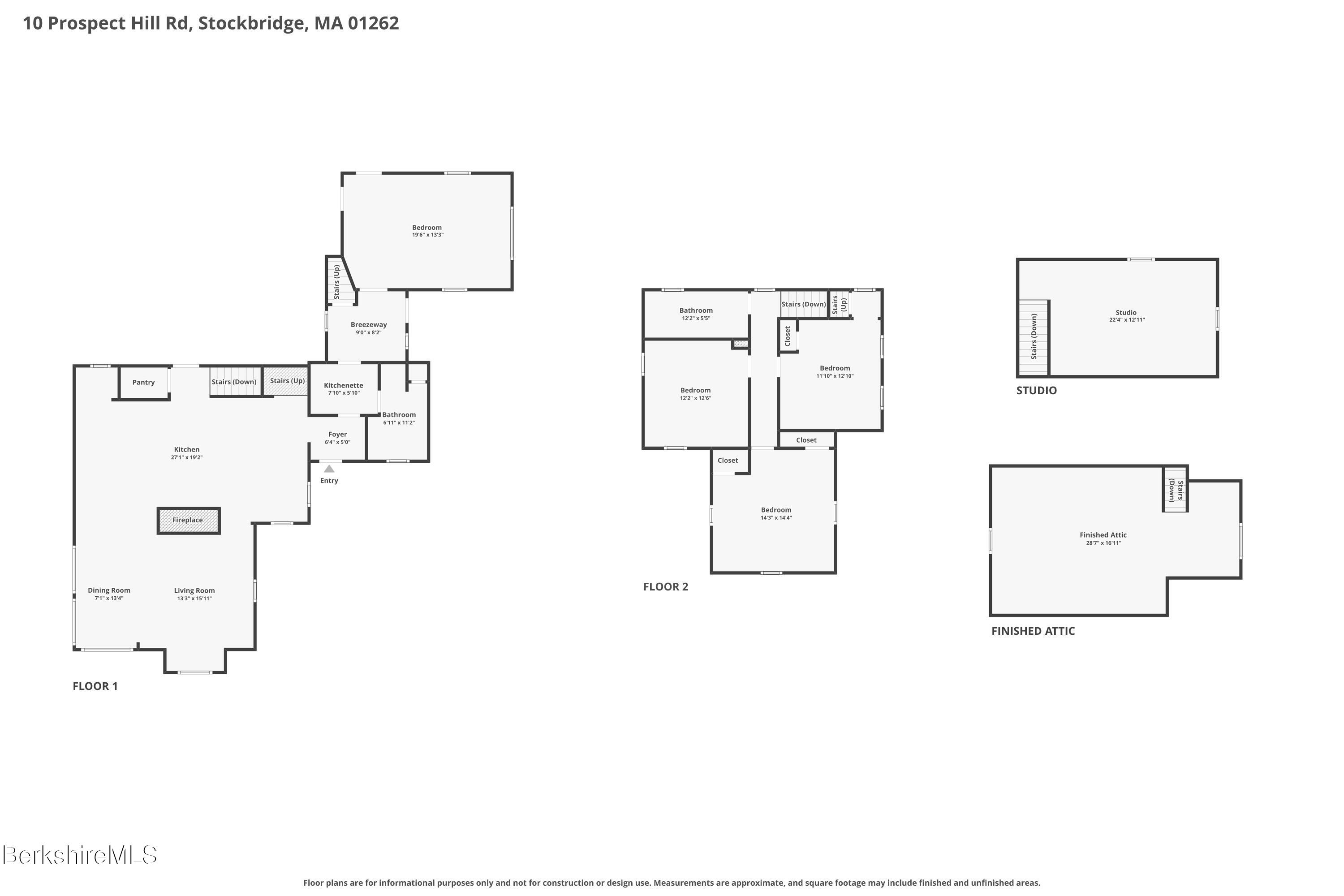10 Prospect Hill Road Stockbridge, MA 01262 - Photo 39 of 39 Floor Plan