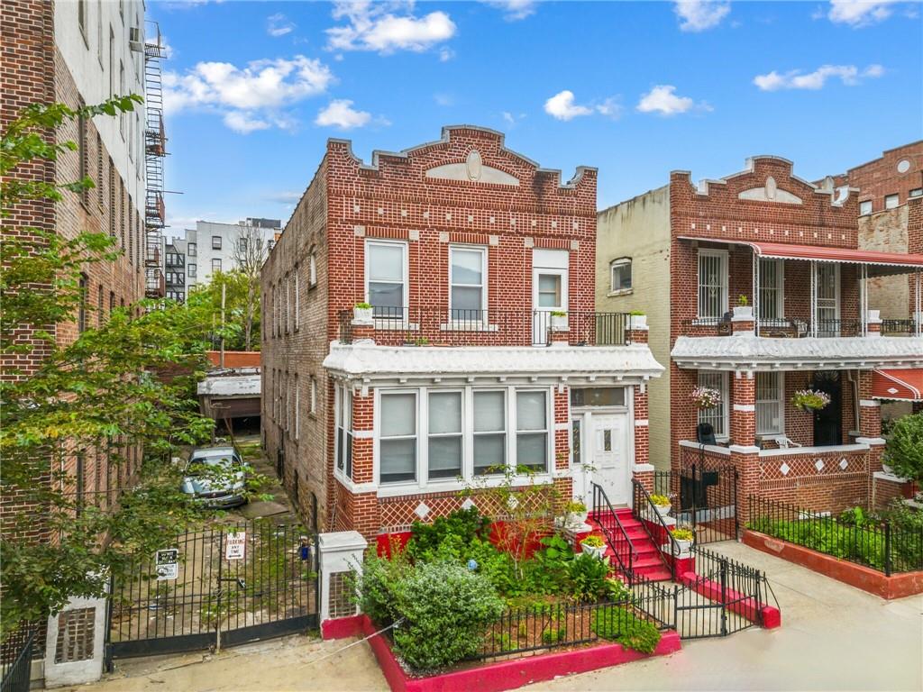 a front view of a multi story residential apartment building